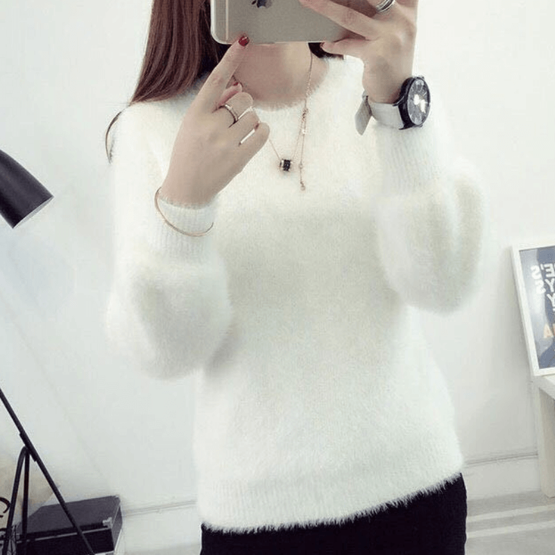 Suéter Feminino Felpudo Branco 3