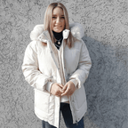 Jaqueta Feminina de Parka Bege 5