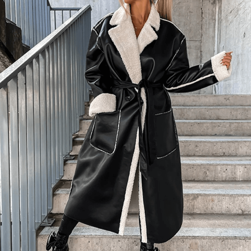 Casaco Feminino Longo Forrado Preto 2