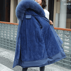 Jaqueta Feminina de Parka Forrada Azul 13