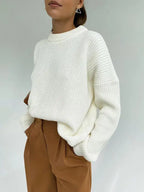 Suéter Feminino de Tricot Oversized Branco 15