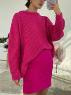 Suéter Feminino de Tricot Oversized Rosa 11