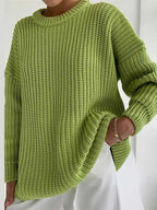 Suéter Feminino de Tricot Oversized Verde Musgo 24