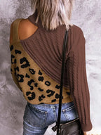 Suéter Feminino Ombro Aberto Marrom 2