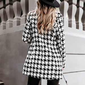 Casaco Feminino Casual Preto e Branco 6