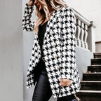 Casaco Feminino Casual Preto e Branco 7