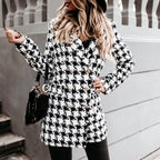 Casaco Feminino Casual Preto e Branco 5