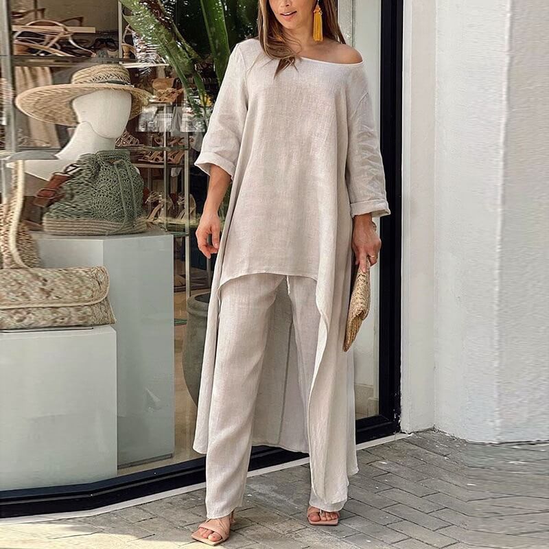 Conjunto de Linho Alongado Feminino