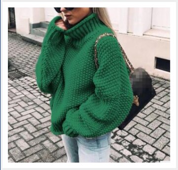 Suéter Feminino de Tricot Oversized Verde 13