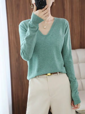 Suéter Casual Feminino Verde Claro
