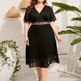 Vestido Mídi de Chiffon Vivre - Plus Size