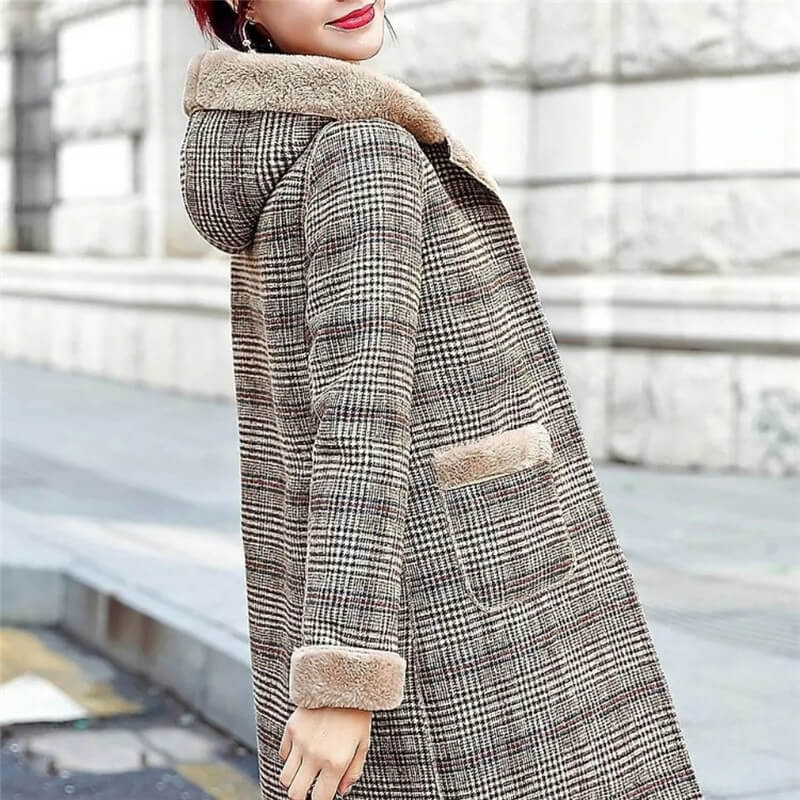 Casaco Feminino de Inverno Forrado Bege 2