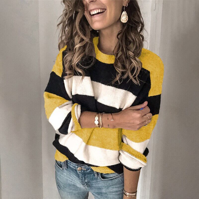 Suéter Casual Feminino Amarelo