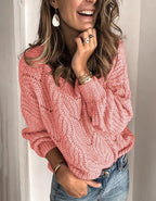 Suéter Feminino de Tricot Rosa 4