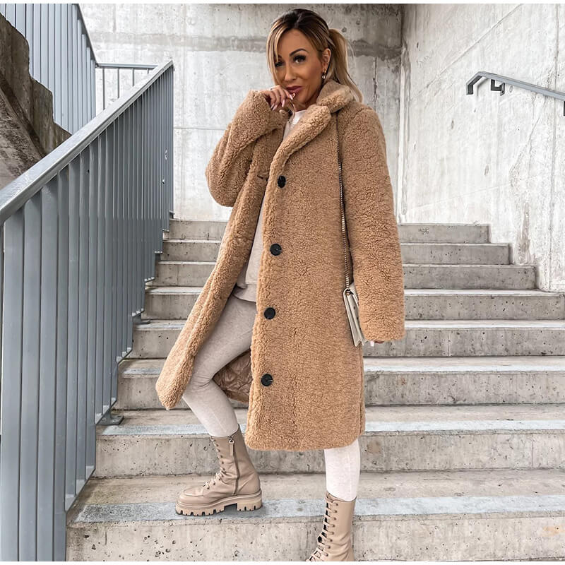 Casaco Feminino Longo Cáqui 2